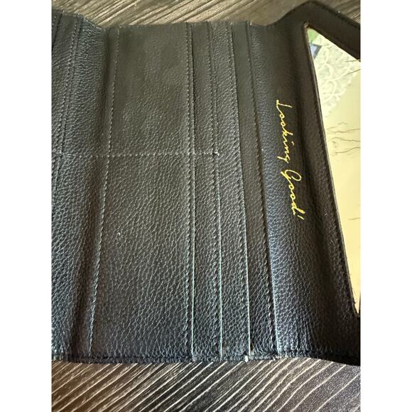 Aimee Kestenberg Black Tri-Fold Wallet with Mirror - Picture 5 of 8